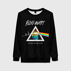 Свитшот женский Pink Floyd сердце, цвет: 3D-черный