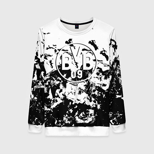 Женский свитшот Borussia черные краски / 3D-Белый – фото 1