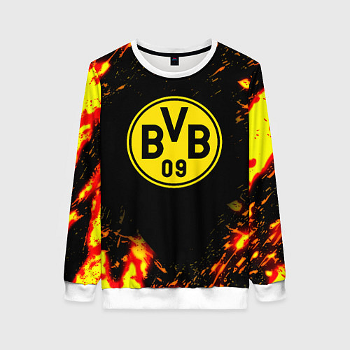 Женский свитшот Borussia огненные краски / 3D-Белый – фото 1