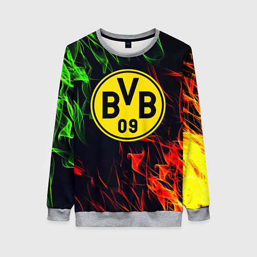 Женский свитшот Borussia flame toxic / 3D-Меланж – фото 1