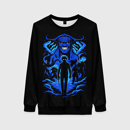 Женский свитшот Аниме Поднятие уровня в одиночку / 3D-Черный – фото 1