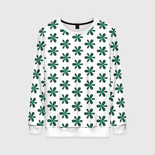 Женский свитшот Цветочная текстура / 3D-Белый – фото 1