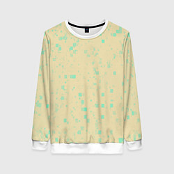 Свитшот женский Color beige turquoise, цвет: 3D-белый