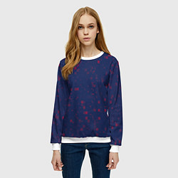 Свитшот женский Color red squares, цвет: 3D-белый — фото 2