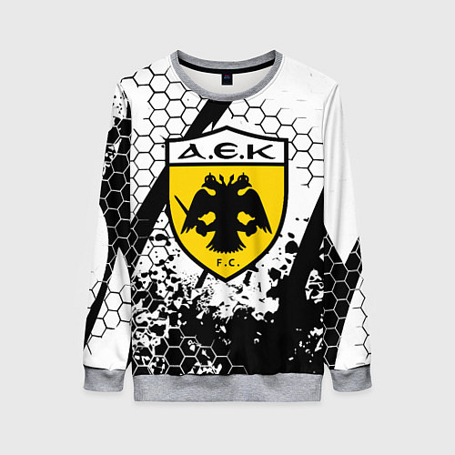 Женский свитшот AEK броня текстура краски / 3D-Меланж – фото 1