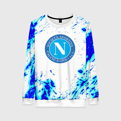 Свитшот женский Наполи текстура краски, цвет: 3D-белый