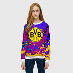 Свитшот женский Borussia абстрактные краски, цвет: 3D-белый — фото 2