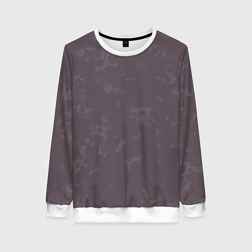 Женский свитшот Коричневый с текстурой / 3D-Белый – фото 1