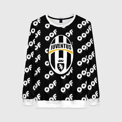 Женский свитшот Juventus off pattern / 3D-Белый – фото 1
