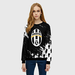 Свитшот женский Ювентус пипл краски, цвет: 3D-черный — фото 2
