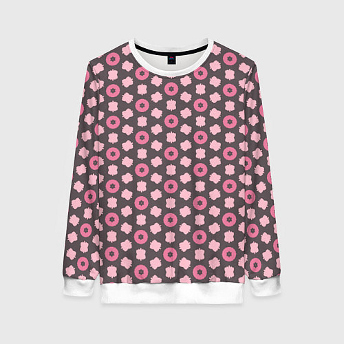 Женский свитшот Абстрактная розовая текстура / 3D-Белый – фото 1