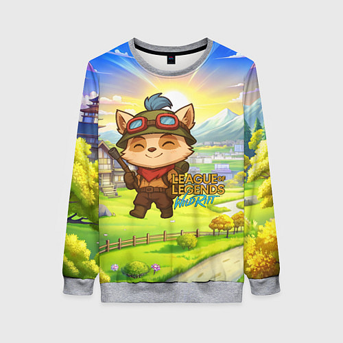 Женский свитшот League of legends Тимо / 3D-Меланж – фото 1