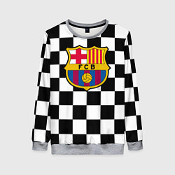 Свитшот женский Barcelona клетка, цвет: 3D-меланж