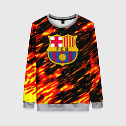 Женский свитшот Barcelona штрихи огненные