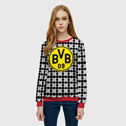Свитшот женский Borussia pattern geometry, цвет: 3D-красный — фото 2