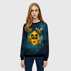 Свитшот женский Wu-tang clan пчелы, цвет: 3D-черный — фото 2