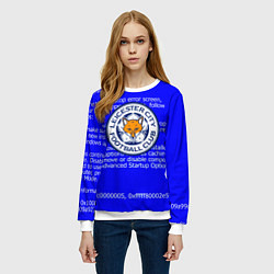 Свитшот женский Лестер сити код, цвет: 3D-белый — фото 2