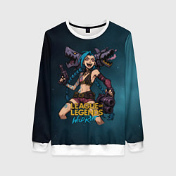 Свитшот женский League of Legends Jinx, цвет: 3D-белый