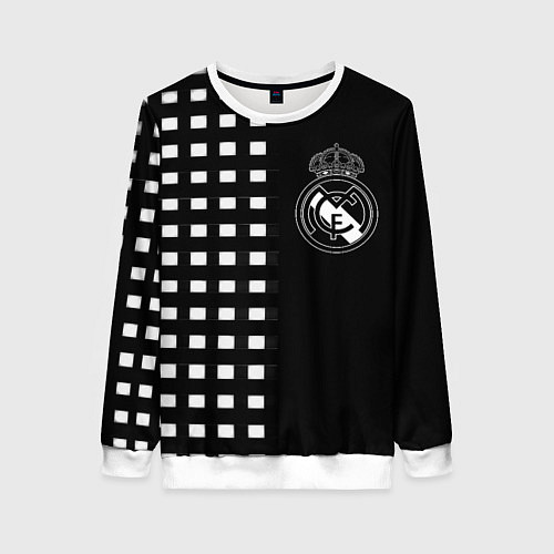 Женский свитшот Real Madrid клетка / 3D-Белый – фото 1