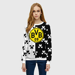 Свитшот женский Borussia pattern minecraft, цвет: 3D-белый — фото 2
