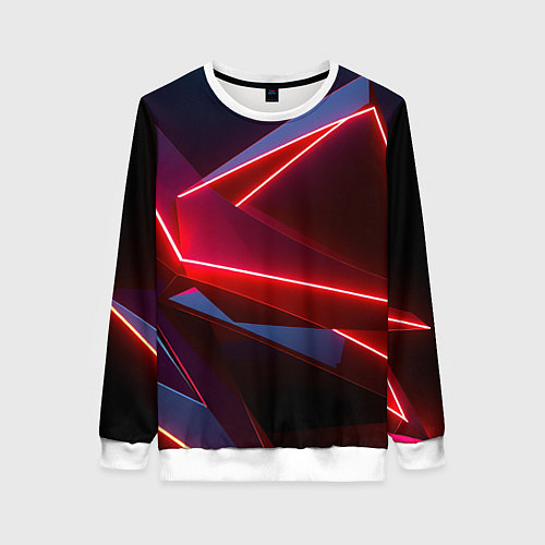 Женский свитшот Neon laser red / 3D-Белый – фото 1
