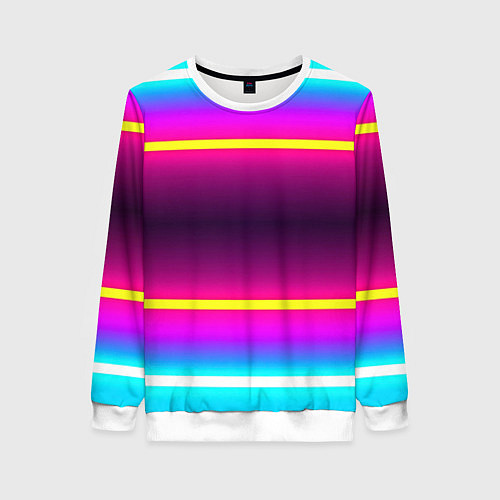 Женский свитшот Color neon / 3D-Белый – фото 1