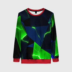 Свитшот женский Neon tile green, цвет: 3D-красный
