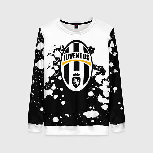 Женский свитшот Juventus белые краски текстура / 3D-Белый – фото 1