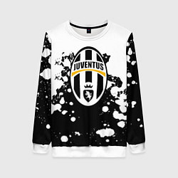 Женский свитшот Juventus белые краски текстура