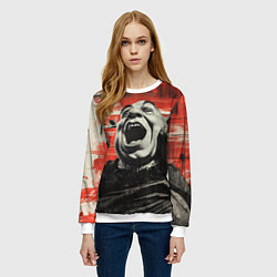 Свитшот женский Шрек радуется, цвет: 3D-белый — фото 2