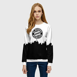 Свитшот женский Bayern Mnchen пиксели, цвет: 3D-белый — фото 2