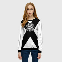 Свитшот женский Бавария Мюнхен полосы, цвет: 3D-черный — фото 2