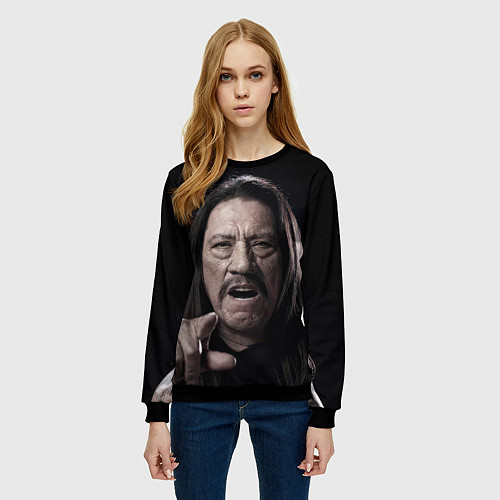 Женский свитшот Danny Trejo / 3D-Черный – фото 3