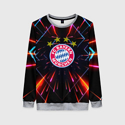 Свитшот женский Бавария Мюнхен неоновая абстракция, цвет: 3D-меланж