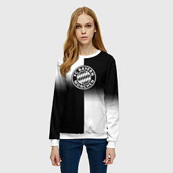 Свитшот женский Бавария Мюнхен геометрия градиент, цвет: 3D-белый — фото 2