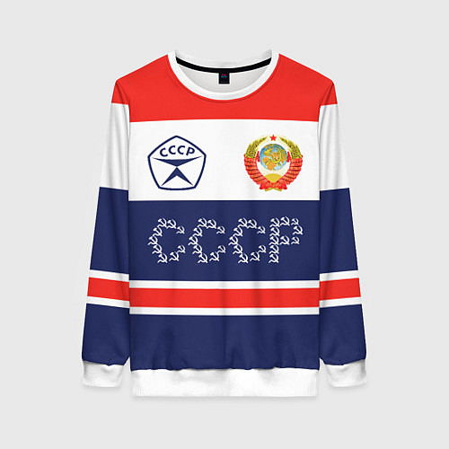 Женский свитшот Символика и знаки СССР / 3D-Белый – фото 1