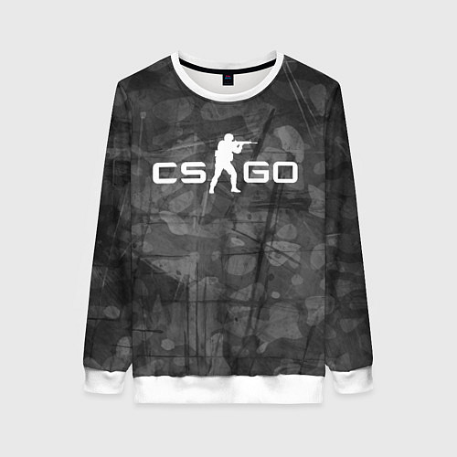 Женский свитшот Эмблема CS GO / 3D-Белый – фото 1