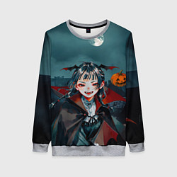 Свитшот женский Вампирша МаоМао - Монолог Фармацевта аниме Хэллоуи, цвет: 3D-меланж