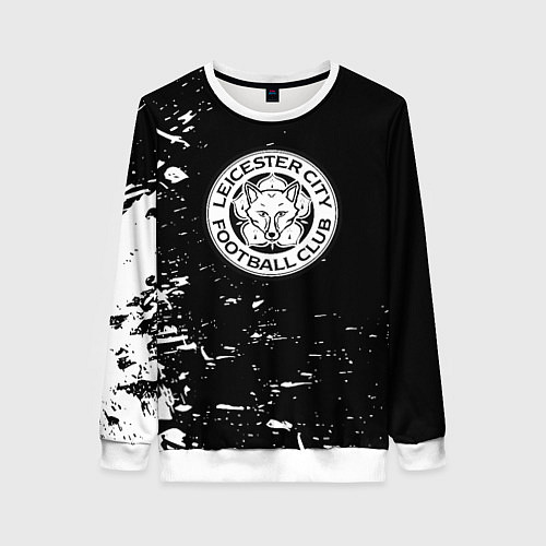 Женский свитшот Лестер сити краски белые / 3D-Белый – фото 1