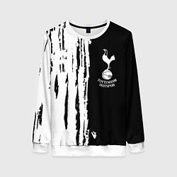 Свитшот женский Tottenham Hotspur белые краски, цвет: 3D-белый