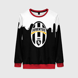 Свитшот женский Juventus капли красок, цвет: 3D-красный