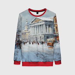 Женский свитшот Зимний Питер красками