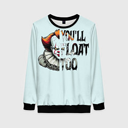 Свитшот женский Клоун Пеннивайз, цвет: 3D-черный