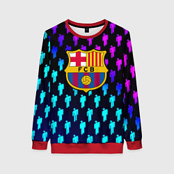 Свитшот женский Barcelona люди градиент неон, цвет: 3D-красный