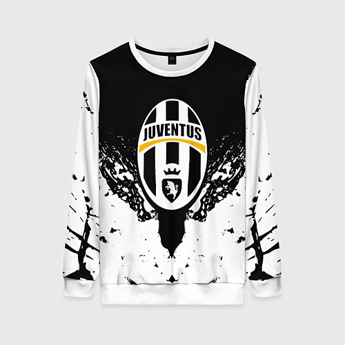 Женский свитшот Ювентус краски всплеск текстура / 3D-Белый – фото 1
