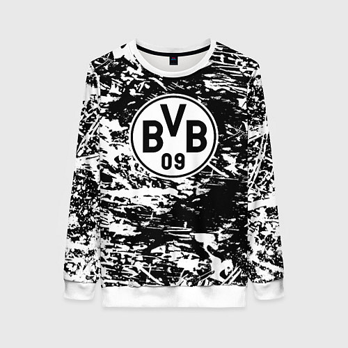 Женский свитшот Боруссиа белые краски / 3D-Белый – фото 1