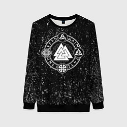 Женский свитшот Валькнут и символы в круге