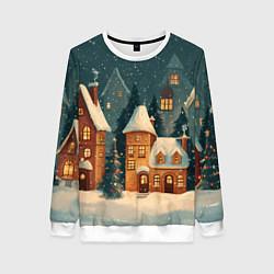 Женский свитшот Сказочный Новогодний городок