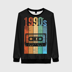 Свитшот женский 90ые годы, цвет: 3D-черный
