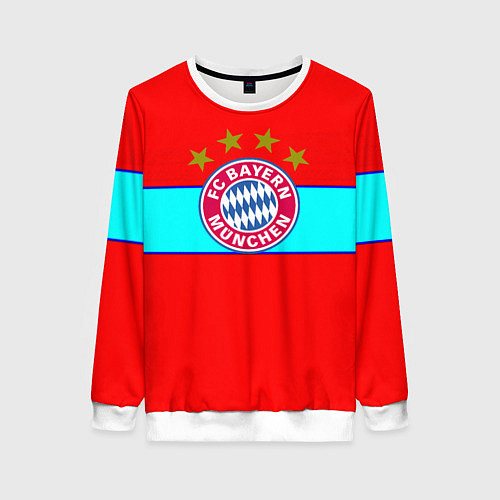 Женский свитшот Бавария Мюнхен полосы линии / 3D-Белый – фото 1